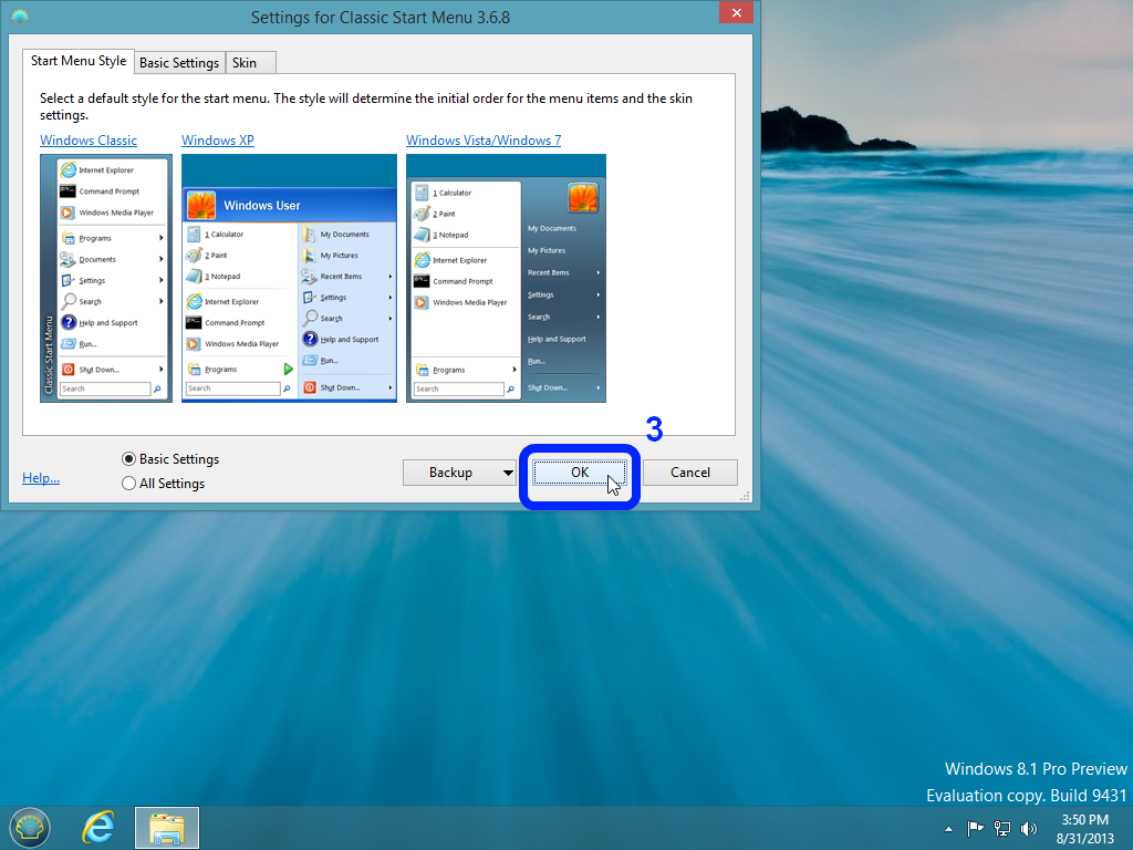 How To Return Start Button In Windows 8.1 Using Classic Shell | Windows ...