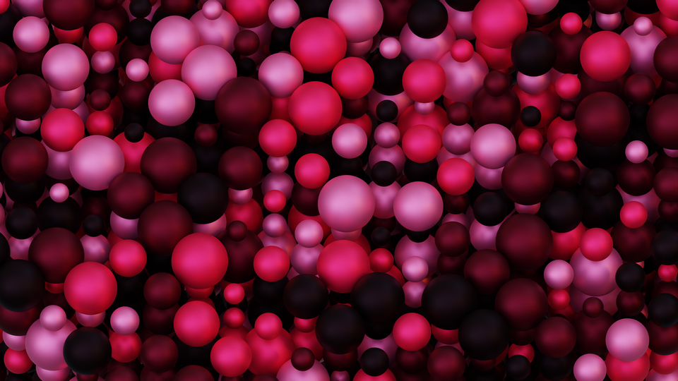 Preview 0115 Balls Burgundy Rose Palette Free CC0 WordPress 3D Shapes Background 3840x2160 PNG