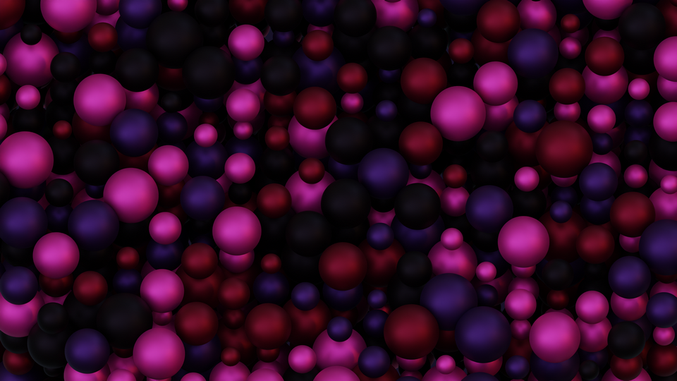 Preview 0121 Balls Grape Purple Palette Free CC0 WordPress 3D Shapes Background 3840x2160 PNG