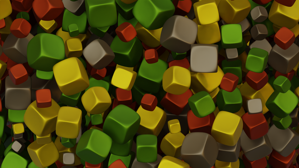 Preview 0139 Button Cube Pear Wood Green Palette Free CC0 WordPress 3D Shapes Background 3840x2160 PNG