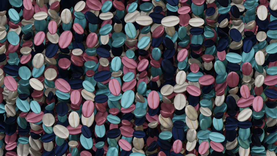 Preview 0159 Coffee Beans Sunset Beach Palette Free CC0 WordPress 3D Shapes Background 3840x2160 PNG