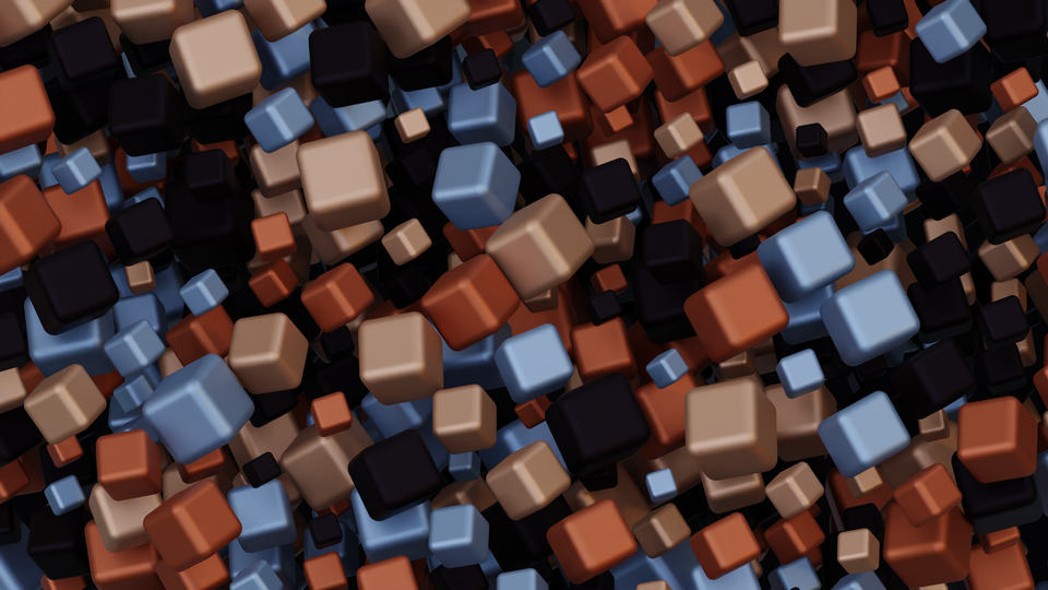 Preview 0182 Cubes Cinnamon Gray Palette Free CC0 WordPress 3D Shapes Background 3840x2160 PNG