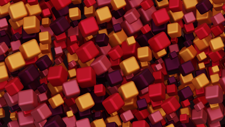Preview 0183 Cubes Coral Sand Palette Free CC0 WordPress 3D Shapes Background 3840x2160 PNG