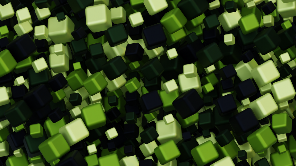 Preview 0184 Cubes Dark Lime Palette Free CC0 WordPress 3D Shapes Background 3840x2160 PNG