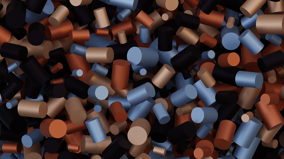 Preview 0198 Cylinders Cinnamon Gray Palette Free CC0 WordPress 3D Shapes Background 3840x2160 PNG