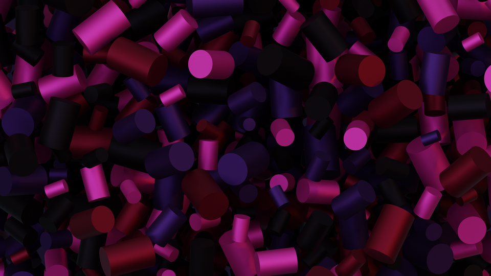 Preview 0201 Cylinders Grape Purple Palette Free CC0 WordPress 3D Shapes Background 3840x2160 PNG