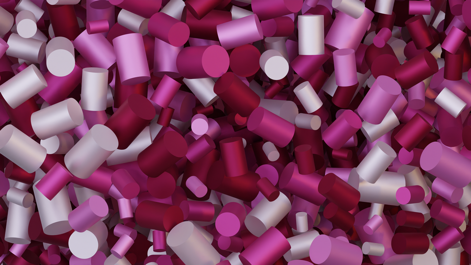 Preview 0204 Cylinders Pink Cream Palette Free CC0 WordPress 3D Shapes Background 3840x2160 PNG