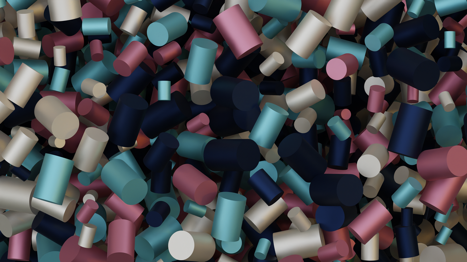 Preview 0207 Cylinders Sunset Beach Palette Free CC0 WordPress 3D Shapes Background 3840x2160 PNG