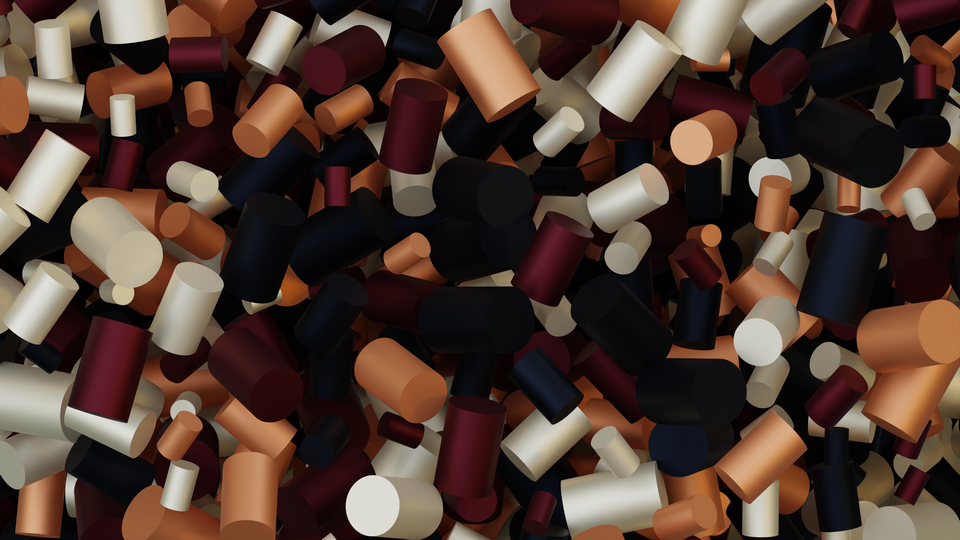 Preview 0208 Cylinders Sunset Eggplant Palette Free CC0 WordPress 3D Shapes Background 3840x2160 PNG