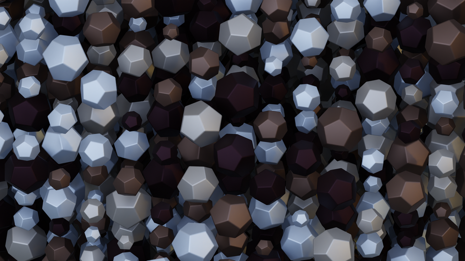 Preview 0210 Dodecahedron Beige Gray Palette Free CC0 WordPress 3D Shapes Background 3840x2160 PNG