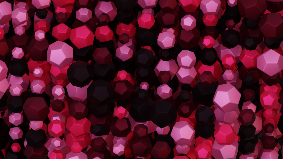Preview 0211 Dodecahedron Burgundy Rose Palette Free CC0 WordPress 3D Shapes Background 3840x2160 PNG