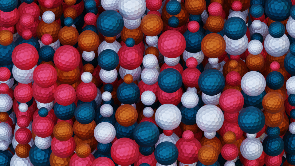 Preview 0244 Golf Balls Cakes Pink Breeze Palette Free CC0 WordPress 3D Shapes Background 3840x2160 PNG