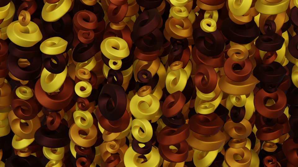 Preview 0273 Mobius Strip Pendant Amber Yellow Palette Free CC0 WordPress 3D Shapes Background 3840x2160 PNG