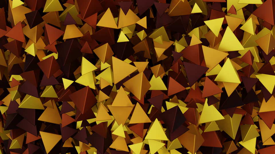 Preview 0321 Pyramid Amber Yellow Palette Free CC0 WordPress 3D Shapes Background 3840x2160 PNG