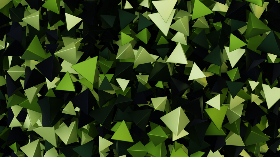 Preview 0328 Pyramid Dark Lime Palette Free CC0 WordPress 3D Shapes Background 3840x2160 PNG