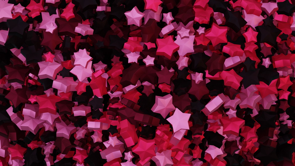 Preview 0355 Star Burgundy Rose Palette Free CC0 WordPress 3D Shapes Background 3840x2160 PNG