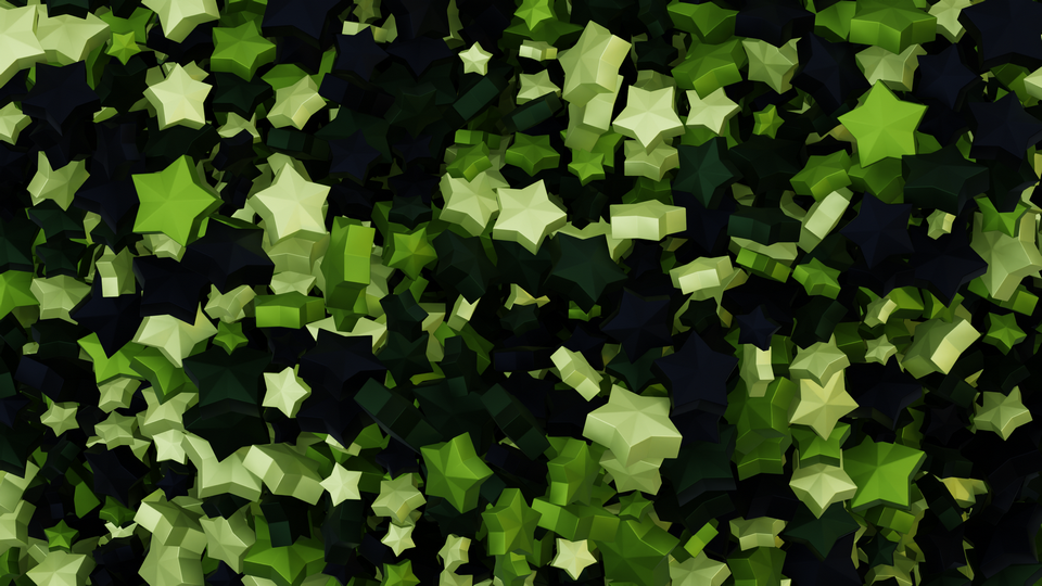 Preview 0360 Star Dark Lime Palette Free CC0 WordPress 3D Shapes Background 3840x2160 PNG