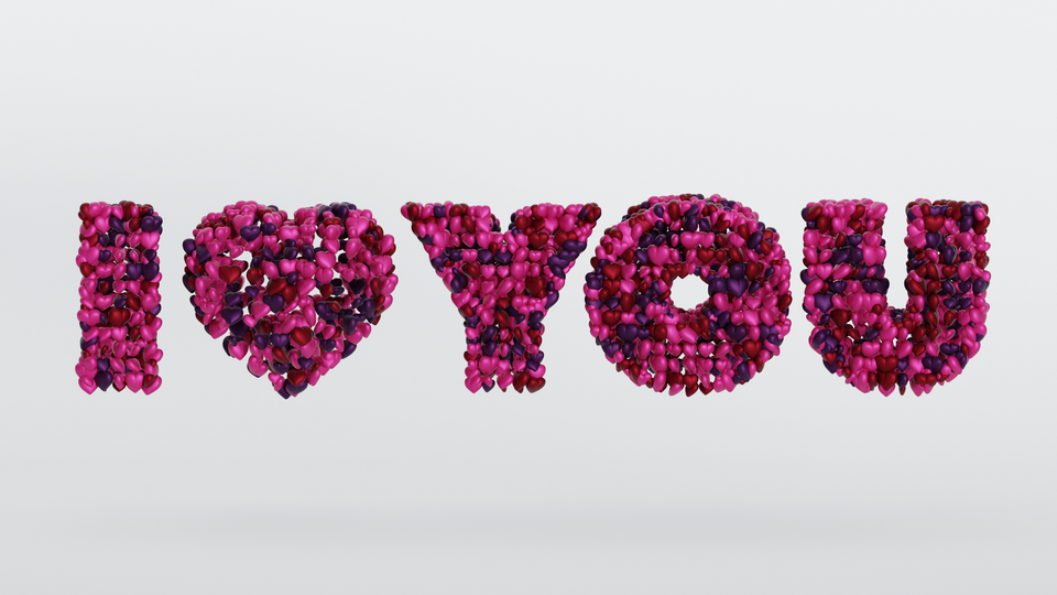 Preview 0441 I Love You Grape Purple Palette Free CC0 WordPress 3D Shapes Background 3840x2160 PNG