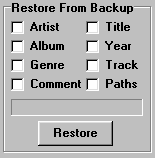 Restore from backup panel