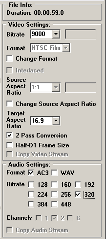 Audio and Video settings panels
